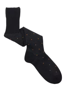 Micro-patterned Pois long socks in fresh cotton