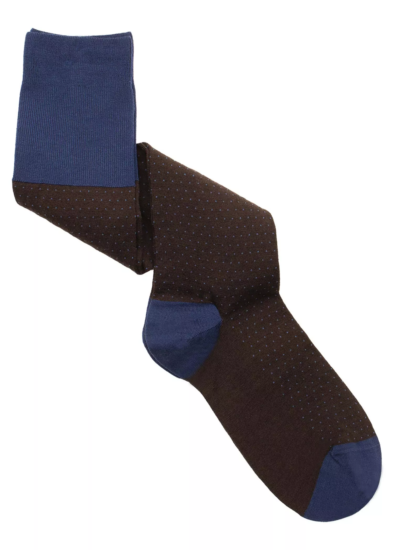 Long socks in patterned wool for men