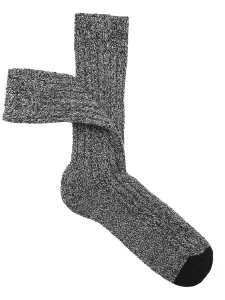 Short socks in cashmere and viscose with Norwegian pattern