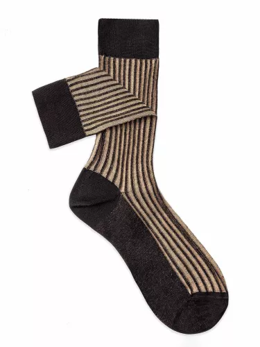 Men's Bicolor Relief Ribbed Socks