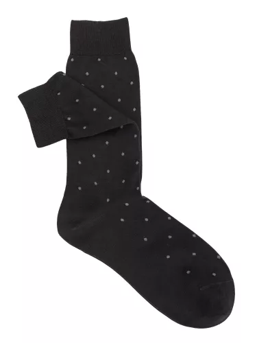 Refined Short Socks in Fresh Cotton with Polka Dot Pattern