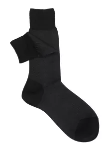 Plain middle thin crew  socks - 100% Filo scozia cotton