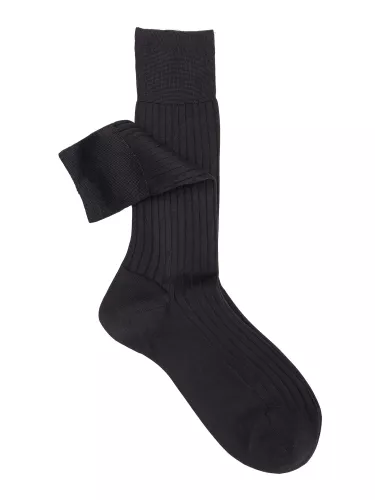 Short Classic Rib Socks in 100% Silk