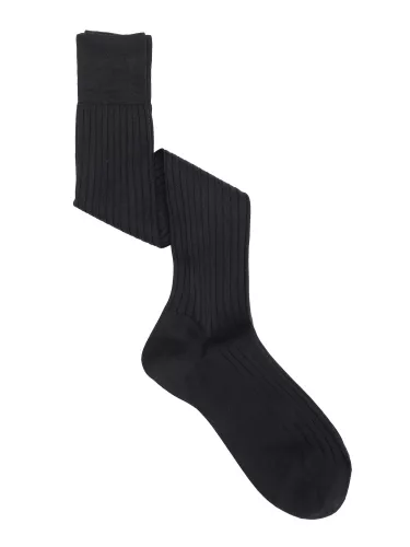 Knee High Classic Rib Socks in 100% Silk