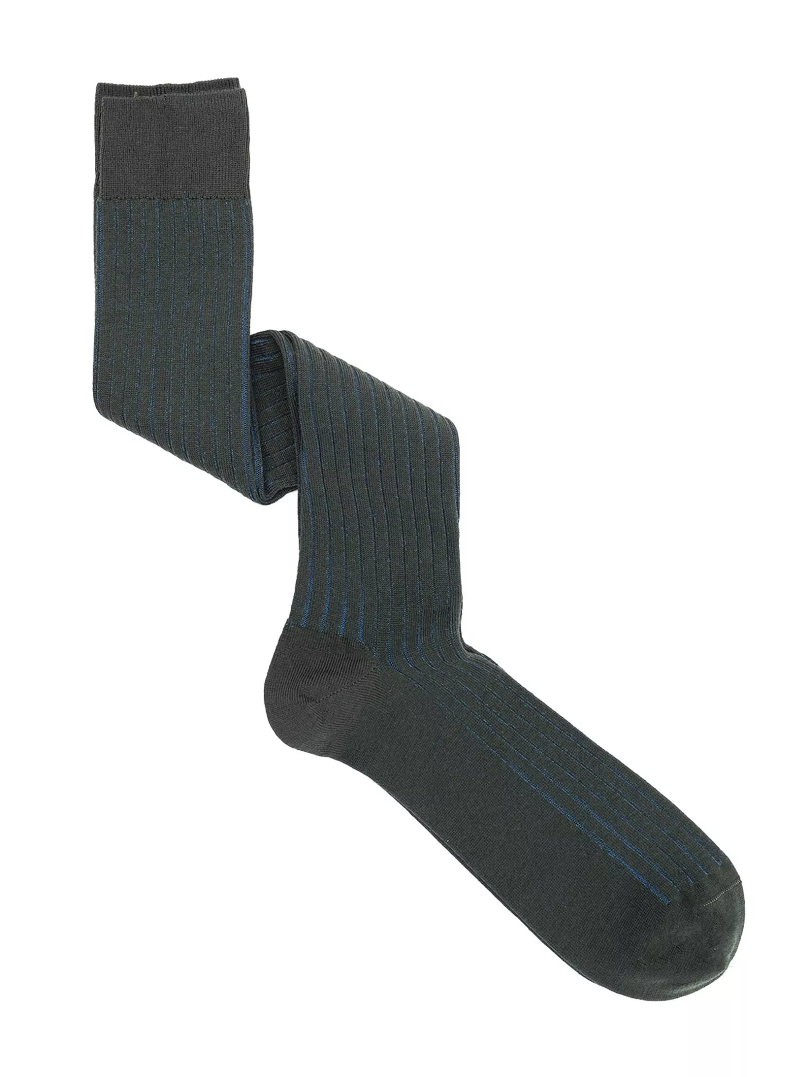 Long socks with classic two-tone ribbed vanisé design in wool
