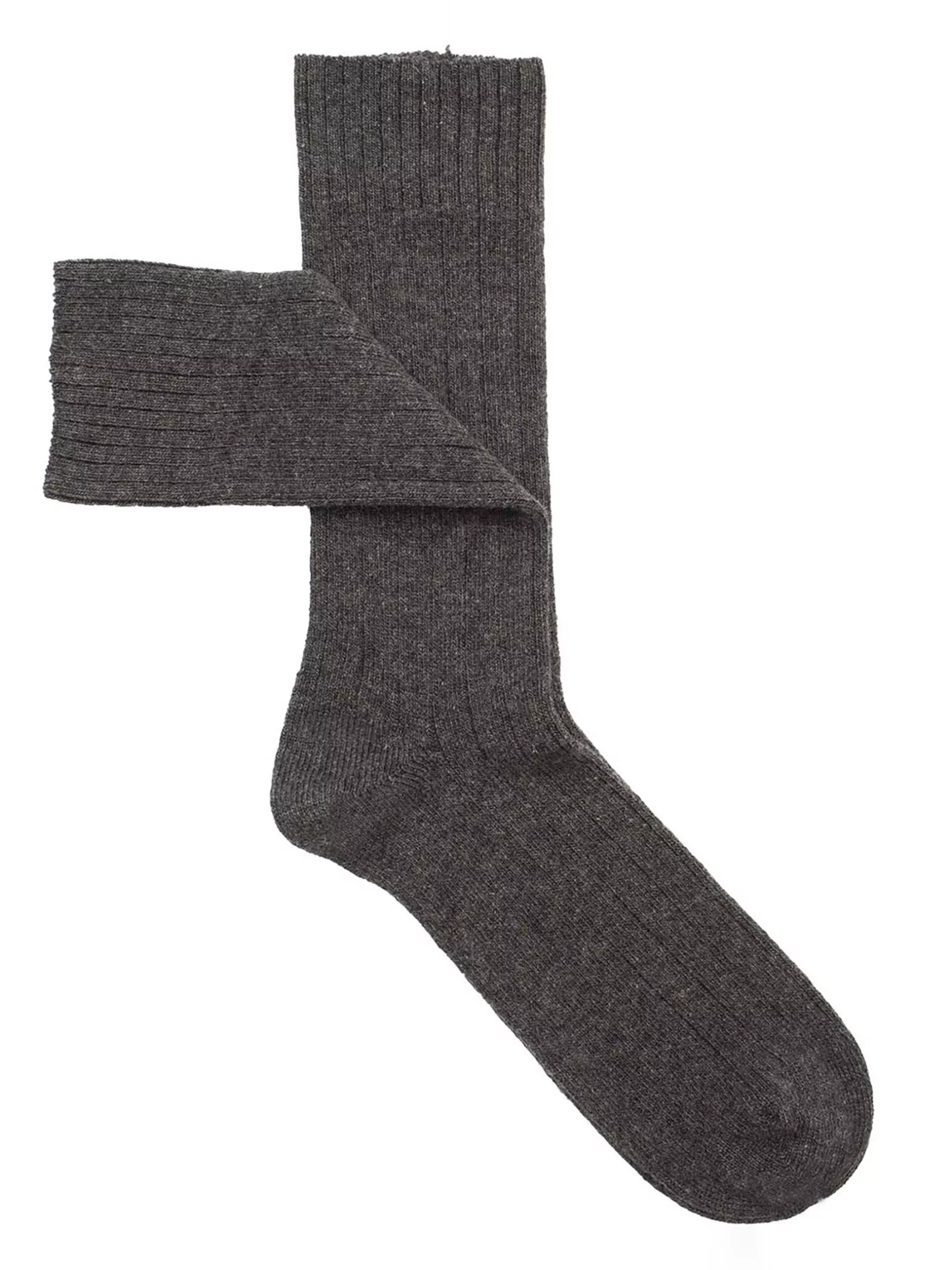 Short Socks Classic Ribbed Cashmere-Viscose