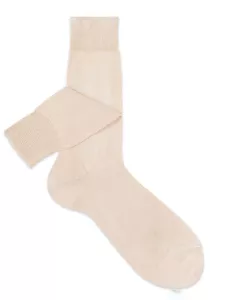 Plain mid calf chiffon socks - 100% Filo scozia cotton