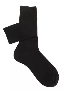 Short Ribbed Socks in 100% Filo di Scozia Cotton
