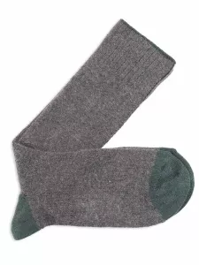 Plain cashmere viscosa crew socks