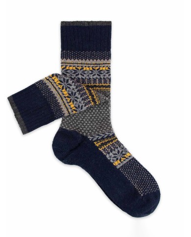 Men's cashmere socks with Norwegian pattern