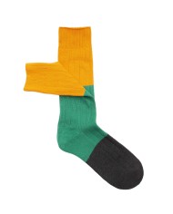 Short ribbed socks in three colours Cotton