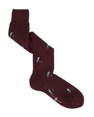 Men's Long Socks, jaquard Pattern, in Cotton