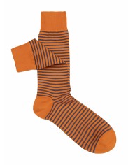 Elegant Striped Men's Short Socks in Cool Cotton
