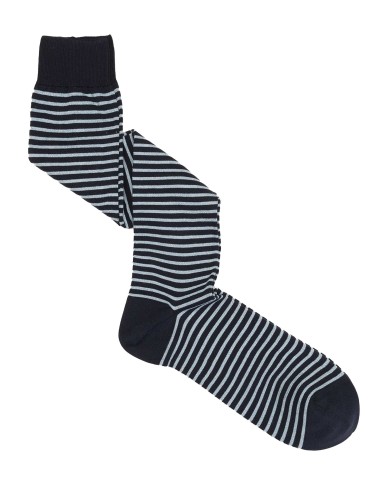 Elegant Men's Striped Long Socks in Cool Cotton