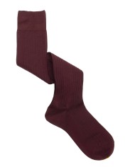 Classic slim rib Knee high socks 100% Cotton Lisle thread