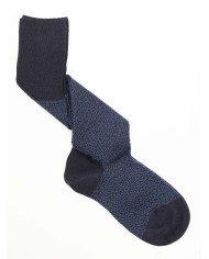 Long Wool Socks with Rhombus Pattern