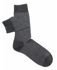 Merin Wool classic rib middle-thin mid calf socks