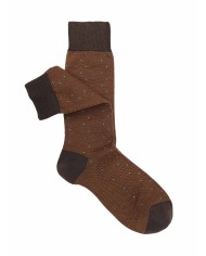 Men's Short Wool Socks with Micro Pattern