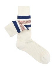 Boston Short Ribbed Socks with Striped Pattern in Warm Cotton