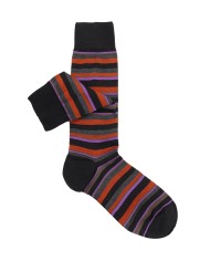 Multicolor Striped Wool Ankle Socks