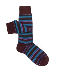 Multicolor Striped Wool Ankle Socks