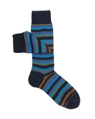 Multicolor Striped Wool Ankle Socks