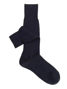 Classic rib Cashmere Silk crew socks