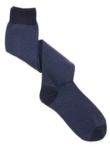 Men's geometrically patterned long socks