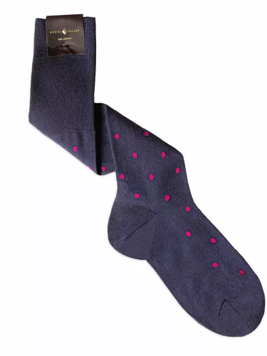 Long Pois patterned socks in contrast - Bio