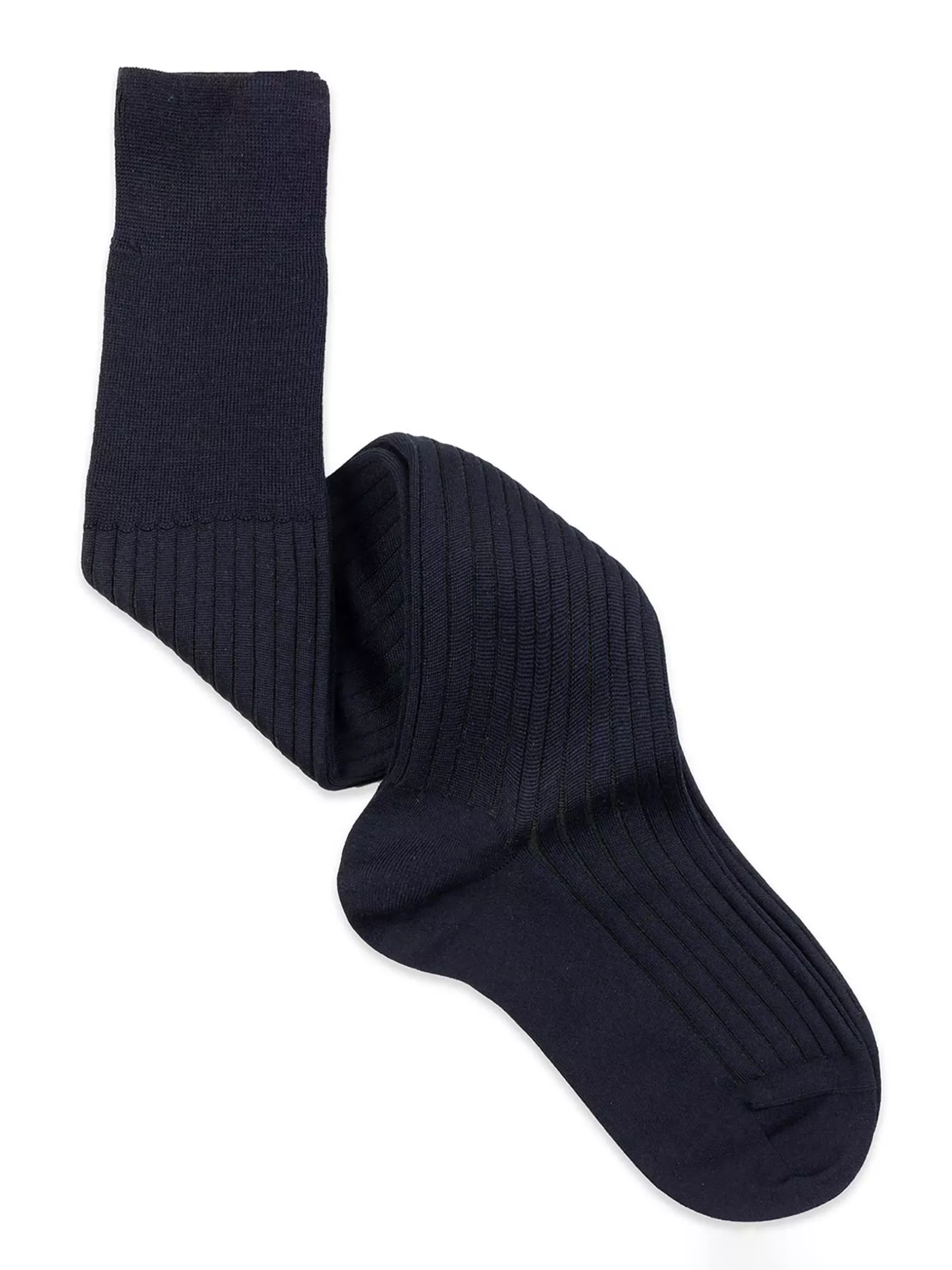 Two Colors classic rib  knee high Wool socks