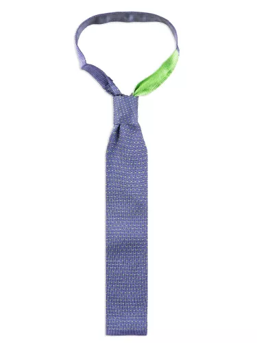 Cravatta Uomo in Seta Pura, Fantasia Punto Spillo punta Quadrata - Stile Raffinato ed Elegante