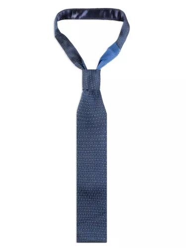 Cravatta Uomo in Seta Pura, Fantasia Punto Spillo punta Quadrata - Stile Raffinato ed Elegante