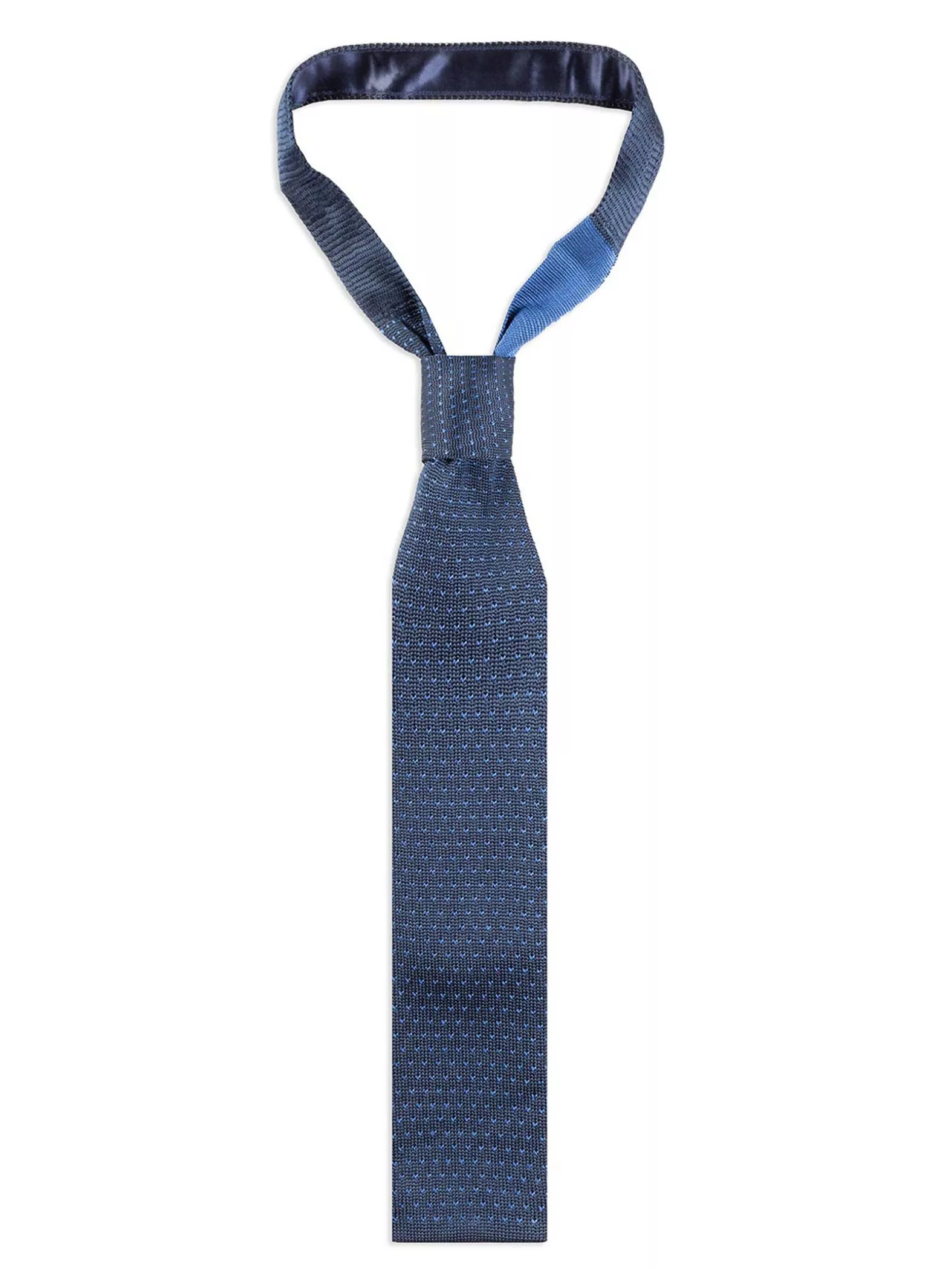 Men's Pure Silk Tie, Square Pinpoint Pattern - Refined and Elegant Style
