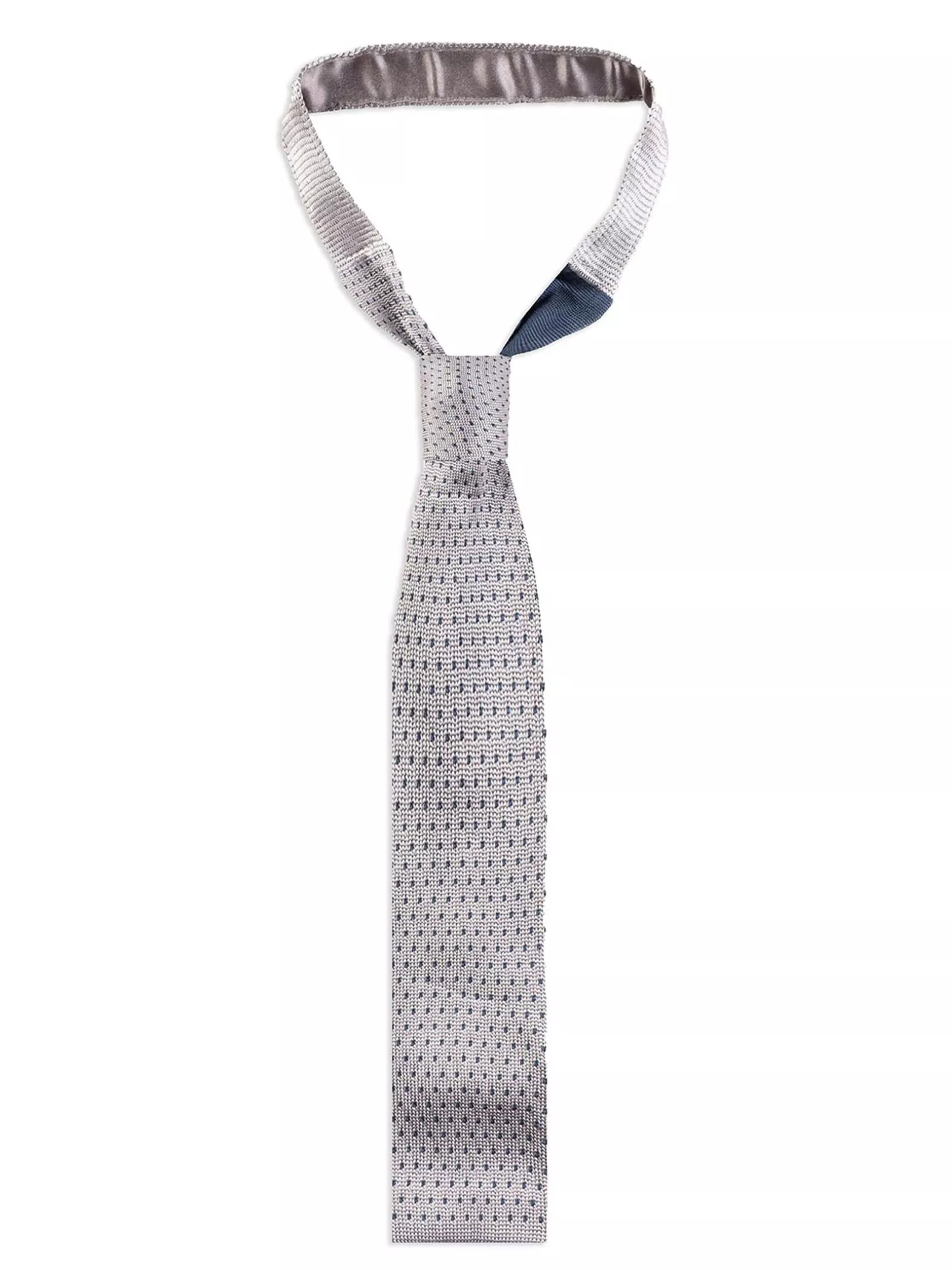 Men's Pure Silk Tie, Square Pinpoint Pattern - Refined and Elegant Style