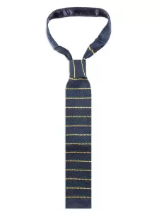 Double Row and band Pattern Silk Man Tie