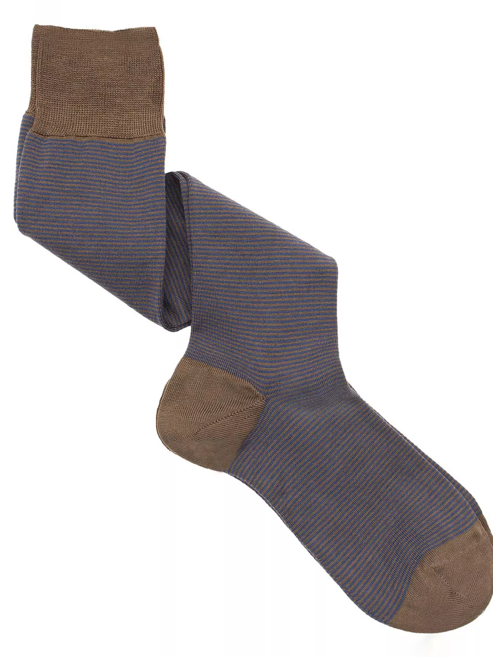 Elegant Striped Patterned Wool Men's Long Socks - One Size