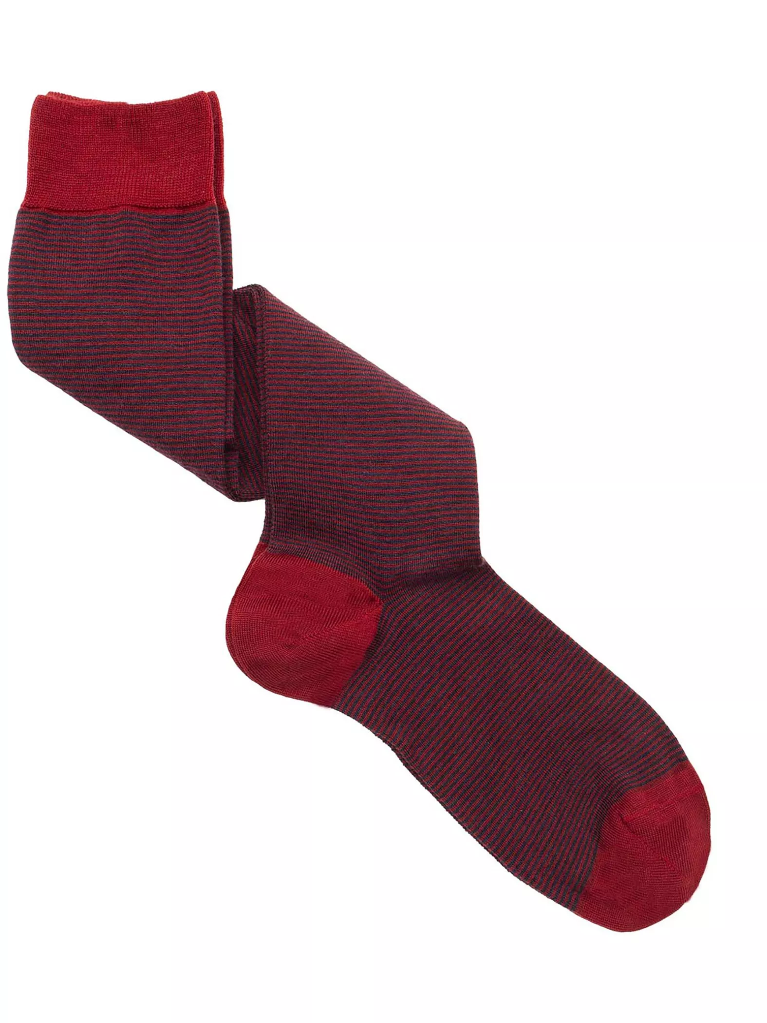 Elegant Striped Patterned Wool Men's Long Socks - One Size