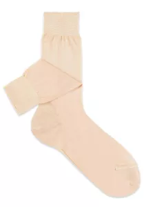 Plain mid calf chiffon socks - 100% Filo scozia cotton