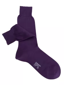 Plain mid calf socks - 100% Filo scozia cotton