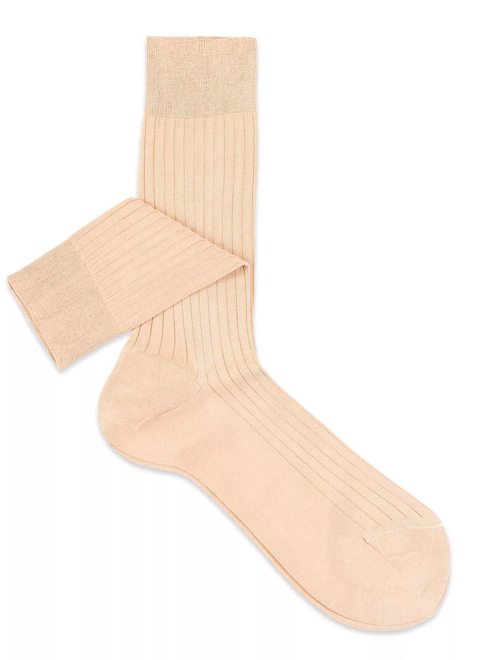 Classic rib mid calf socks 100% Filo scozia cotton