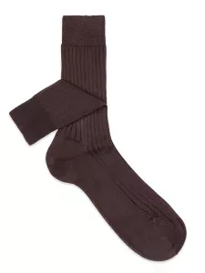 Classic rib mid calf socks 100% Filo scozia cotton