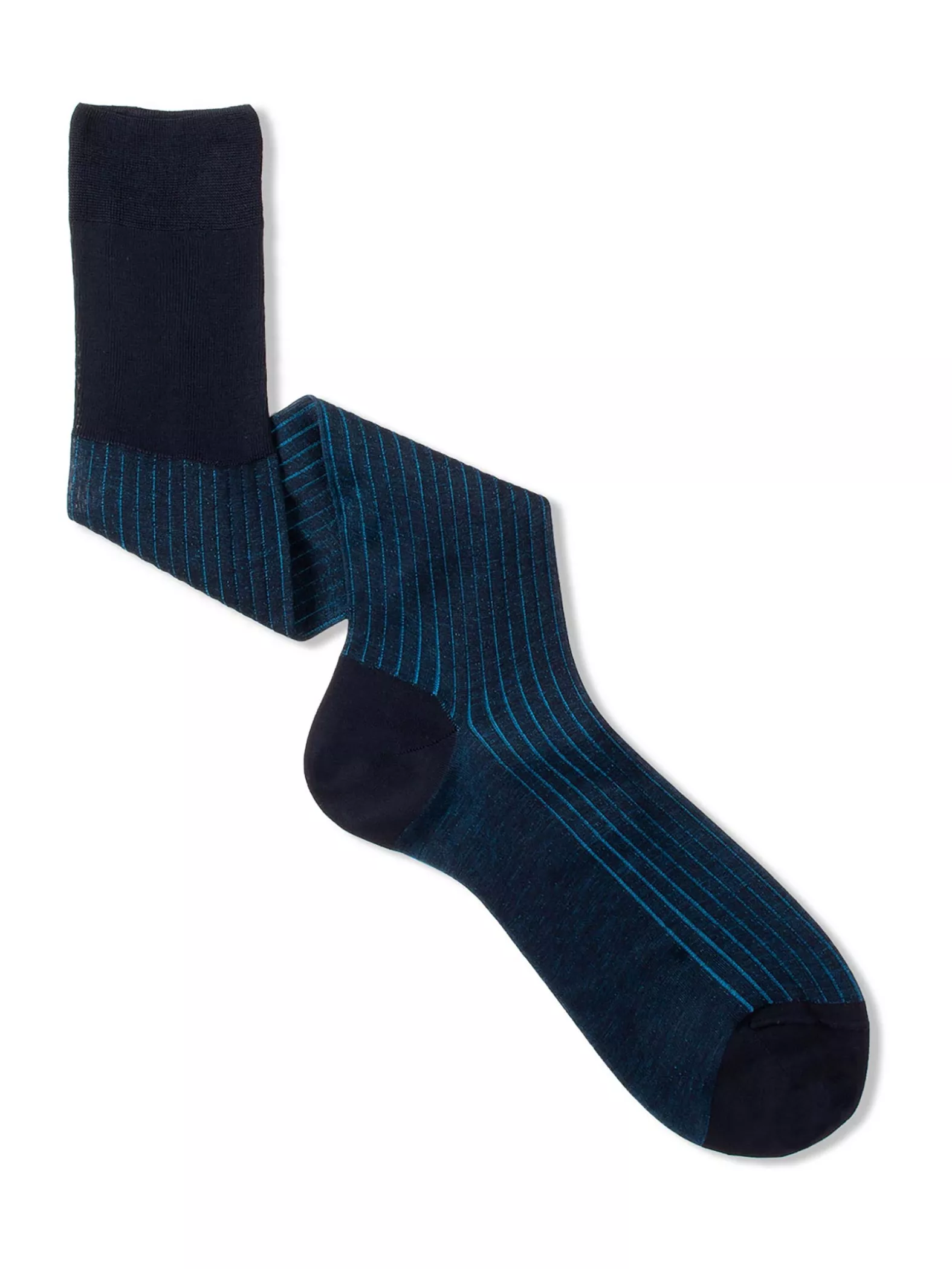 Classic Rib Vanisè Men's Knee High Socks Filo di Scozia cotton