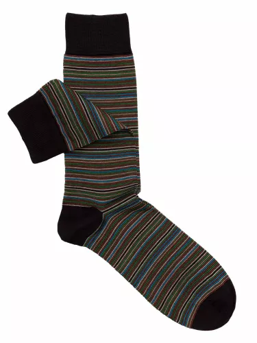 Miller striped patterned calf socks