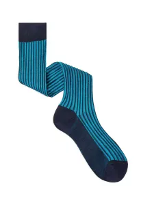 Long Ribbed Socks in 100% Filo di Scozia Cotton