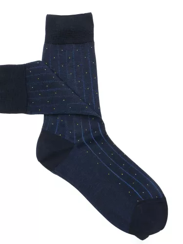 Men's calf Socks Pincushion pattern with English cuff